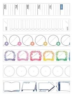 Planner Masking Tape - Weekly -Stationery Sale Store worldcraftcostyles 1 1 1