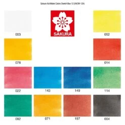 Sakura Koi Watercolour Set 12 -Stationery Sale Store xncw12h