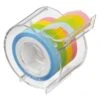 Yamato Sticky Roll Film Tape - 4 Rolls With Dispenser - Blue-Green-Yellow-Pink