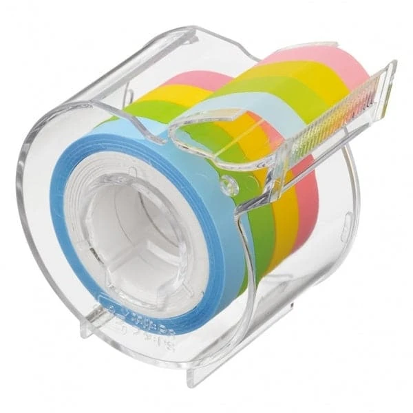 Yamato Sticky Roll Film Tape - 4 Rolls With Dispenser - Blue-Green-Yellow-Pink 1 Yamato Sticky Roll Film Tape - 4 Rolls With Dispenser - Blue-Green-Yellow-Pink