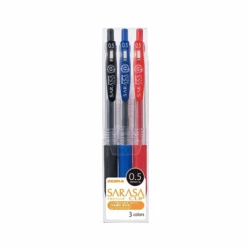 Zebra Sarasa Clip Gel Retractable Pen 0.5mm - 3 Pack