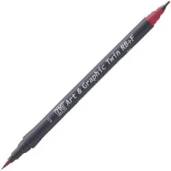Kuretake ZIG Art & Graphic Twin-Tip RB & F (Brush Pen + Fine Point Marker) [80 Colours] -Stationery Sale Store zig art graphic twin 023 wine red 1966e304 374f 46a4 966f 5c412cd6256b
