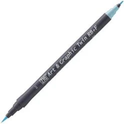 Kuretake ZIG Art & Graphic Twin-Tip RB & F (Brush Pen + Fine Point Marker) [80 Colours] -Stationery Sale Store zig art graphic twin 031 light blue effc8fc2 f3d1 434e a50a fa92ea11e239